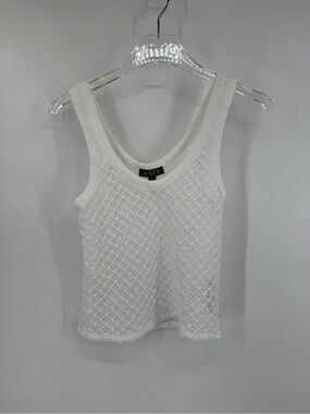 J crew white Crochet tank top size xs